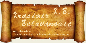 Krasimir Belovanović vizit kartica